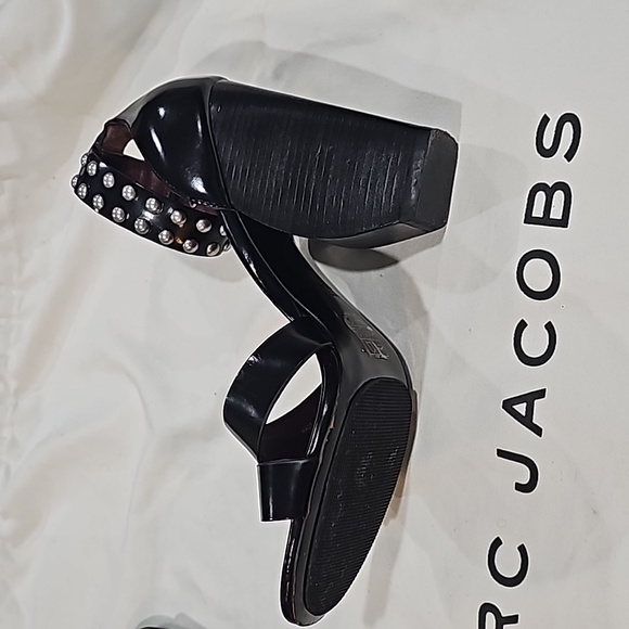MARC JACOBS JAMIE STUDDED STRAP BLACK HEELS - Picture 4 of 8